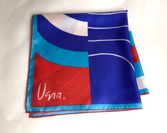 Bold Vera Red, White, and Blue Striped Scarf - image 9