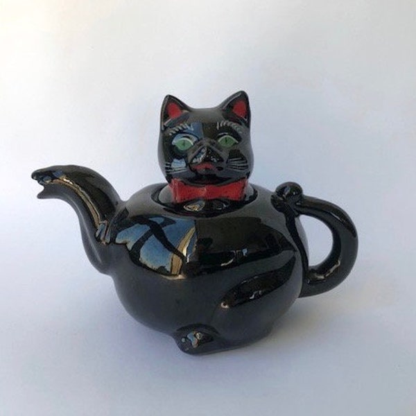Black Cat Teapot Etsy