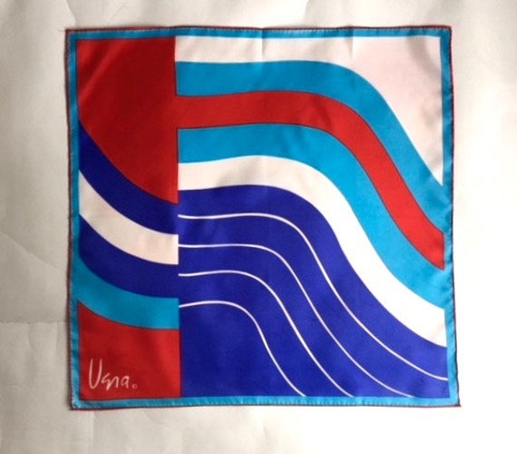 Bold Vera Red, White, and Blue Striped Scarf - image 8