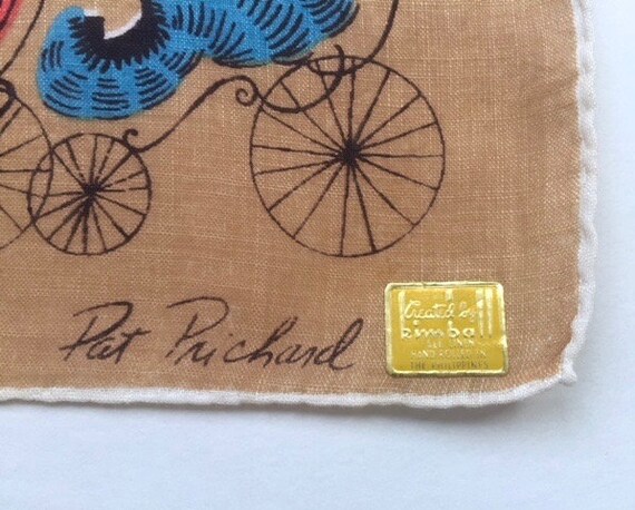 Terrific Pat Pritchard Linen Hanky with Baby Carr… - image 7