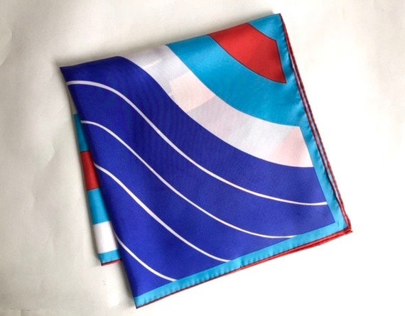 Bold Vera Red, White, and Blue Striped Scarf - image 6