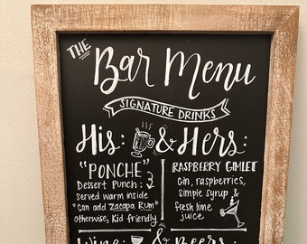 Bar Wedding Sign