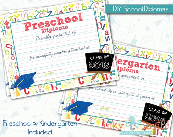 items similar to preschool graduation diploma kindergarten graduation