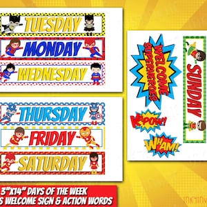 Superhero Classroom Calendar | Pre-school Classroom | Classroom ...