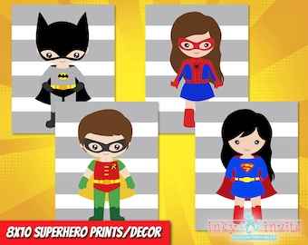 Superheld Klassenzimmer Lesung Center Plakate | Vor der Schule Klassenzimmer | Klassenzimmer Dekorationen | Superhelden-Home-Schule | Bibliothek-Superhelden-Drucke
