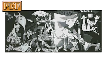 Guernica - Patrón punto de cruz PDF - Descarga inmediata - Cross stitch pattern PDF - Instant download