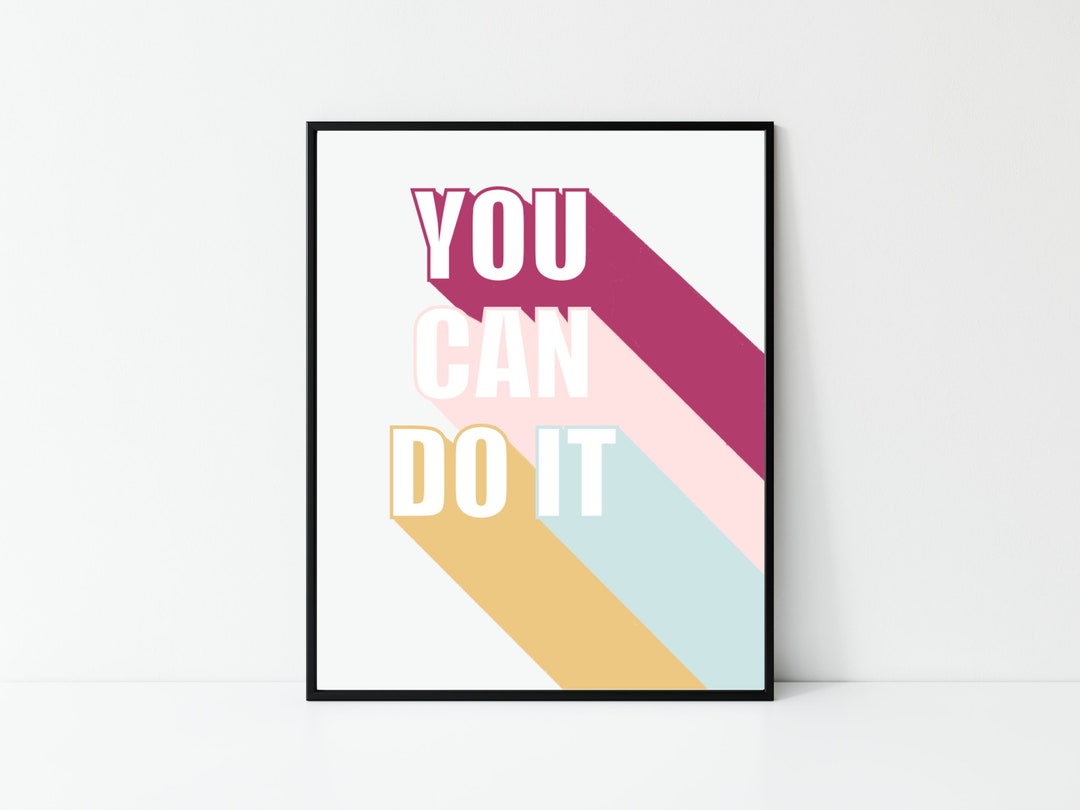 You Can Do It Wall Art Classroom Decor Teacher Wall Art Etsy