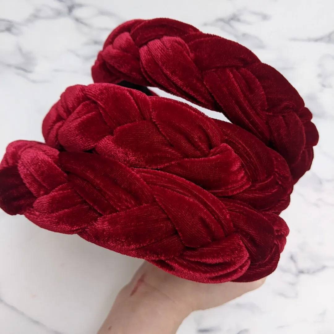 Ladies Headband Ladies Velvet Headband Braided Headband Etsy UK