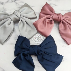 Ladies Satin Bow | Ladies Hair Bow | Satin Bow | Wedding Guest Bow | Barrette Bow | Barrette Bow Clip | Gifts For Her |