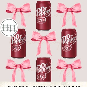 Preppy Dr Pepper and Coquette PNG