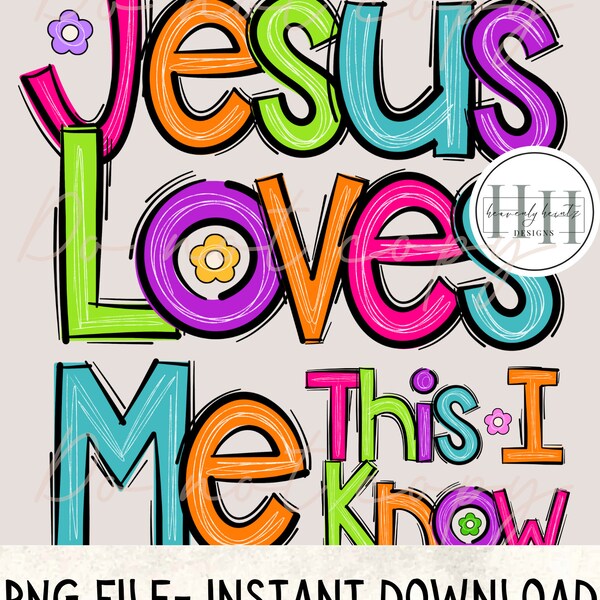 Jesus Loves Me Girly PNG