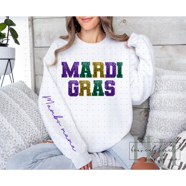 Mardi Gras Sequin L/S Sweater main image 0