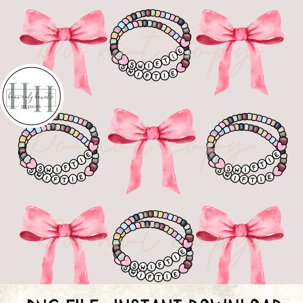 Preppy Coquette Swiftie Bows PNG