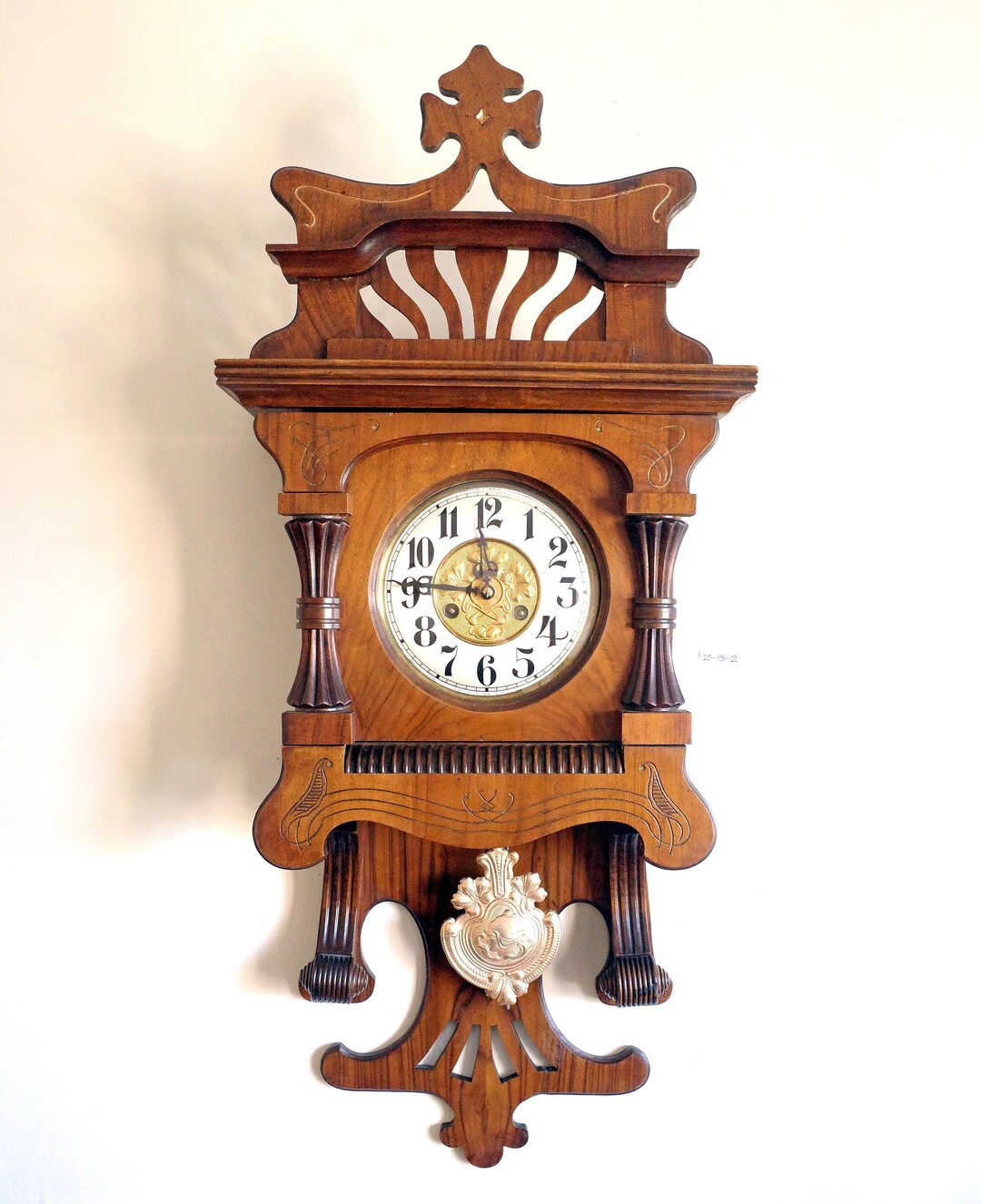 Junghans Beautiful Antique German Wall Clock From the Etsy