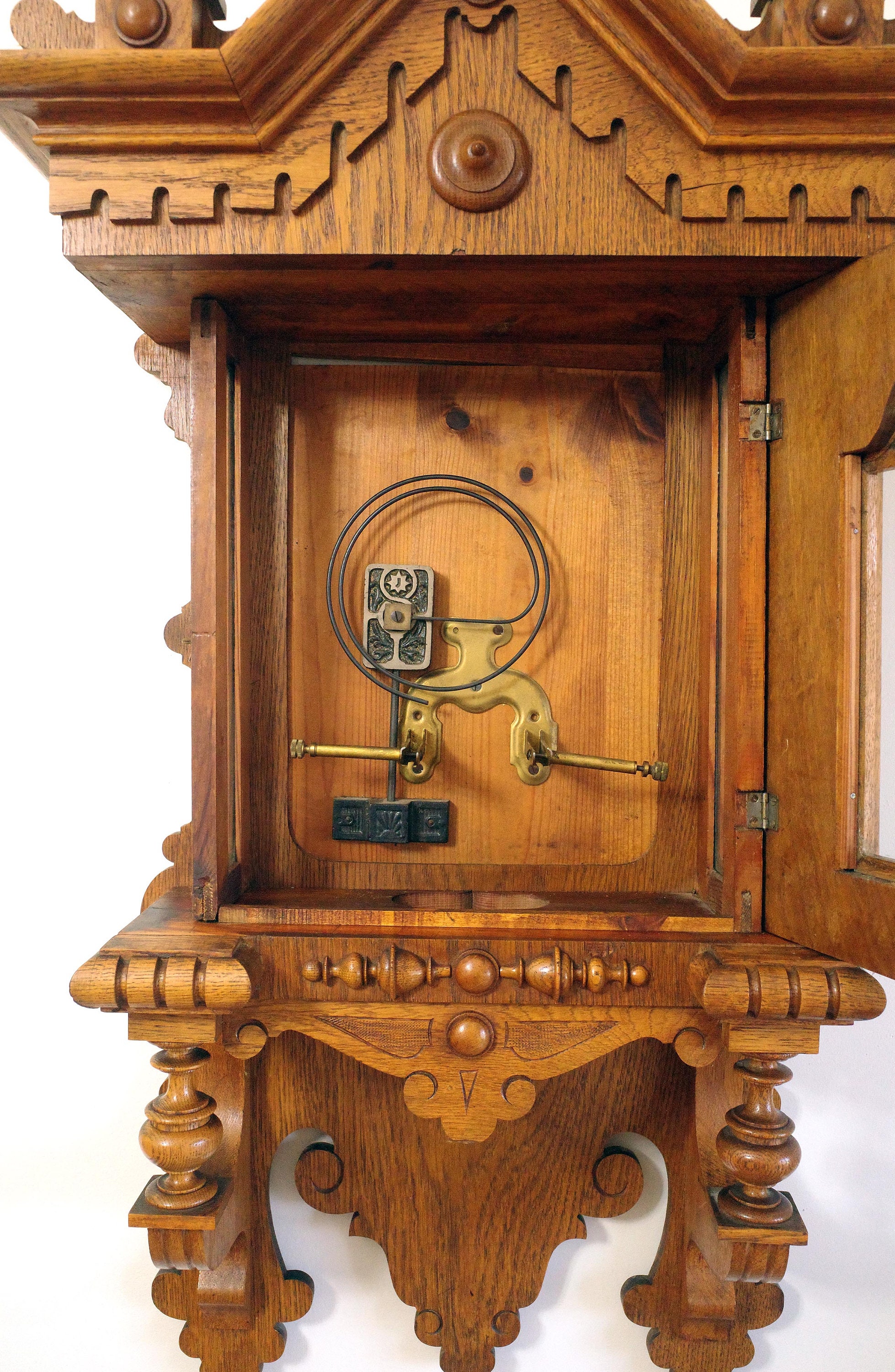 Antique German Wall Clock From the End of the Century Etsy