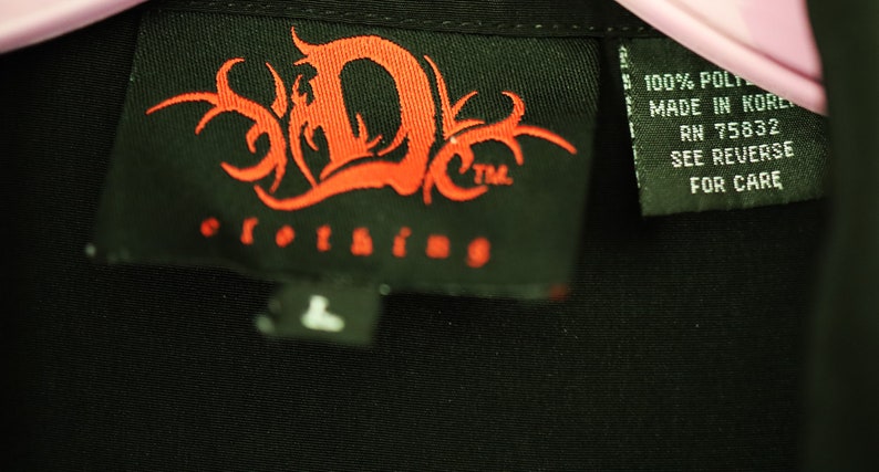 Skull Y2K Flame Button Up Dice Men/'s LARGE L Aces