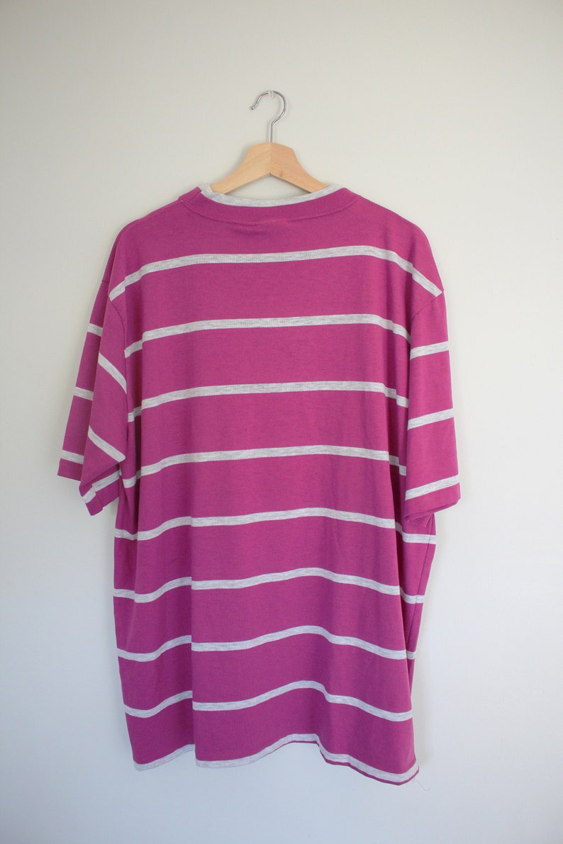 90s Striped Shirt Big Oversized Baggy Slouchy Magenta / | Etsy