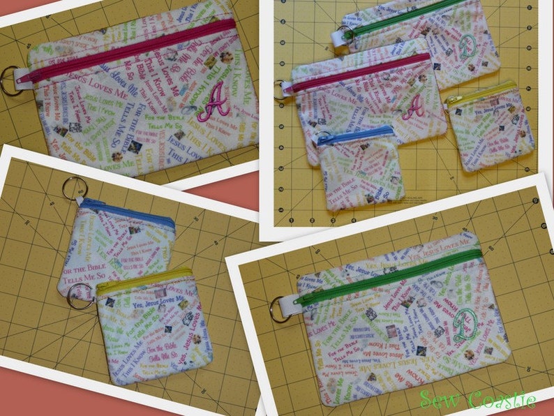Set of 5 In The Hoop ITH zippered Bags image 2