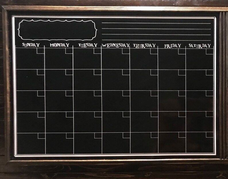 Dry Erase Calendar And Cork Board 