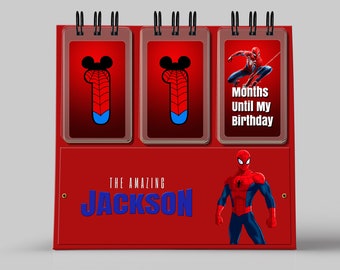 Spiderman Birthday Countdown with BONUS Disney Trip Countdown