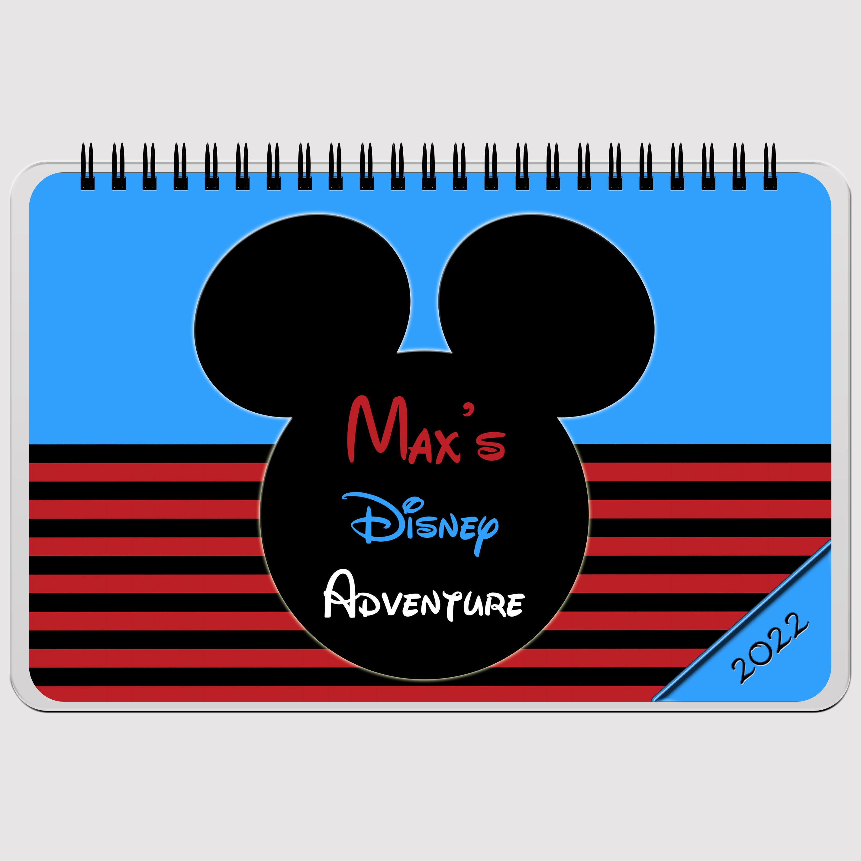 Disney Autograph Book - Mickey Mouse - FLIP BOOK - Blue/Red - 5.5 x 8.5