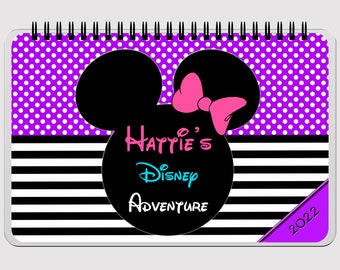 Purple Disney Autograph Book - Minnie Mouse - FLIP BOOK - Journal- Notebook - Sketchbook - Diary - Scrapbook - 5.5" x 8.5"