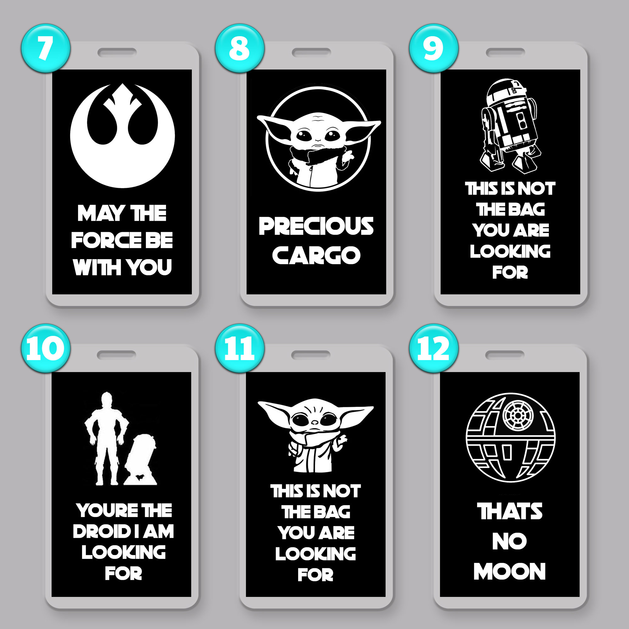 Star wars luggage tags deals