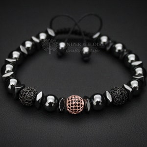 Men&#39;s Bracelet Womens Jewelry, Gift For Men Hematite Bracelet, Bracelet For Men and Women Gifts For Him