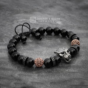 Panther Bracelet, Men's Black Bracelet, 925 Silver Panther Jewelry, Jewelry For Men, Women, Unisex Bracelet