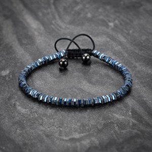 Herenarmband gemengde zeshoek kralenarmband, hematietarmband voor mannen, cadeau-sieraden voor mannen en vrouwen Cadeaus voor hem