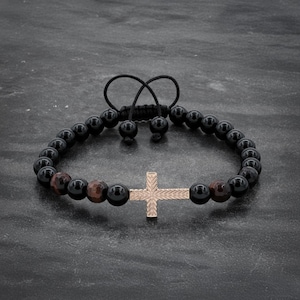 Mens Cross Bracelet Mens Jewelry Bracelet Gift, Jewelry For Men and Women, Gift For Christian Gifts For Him