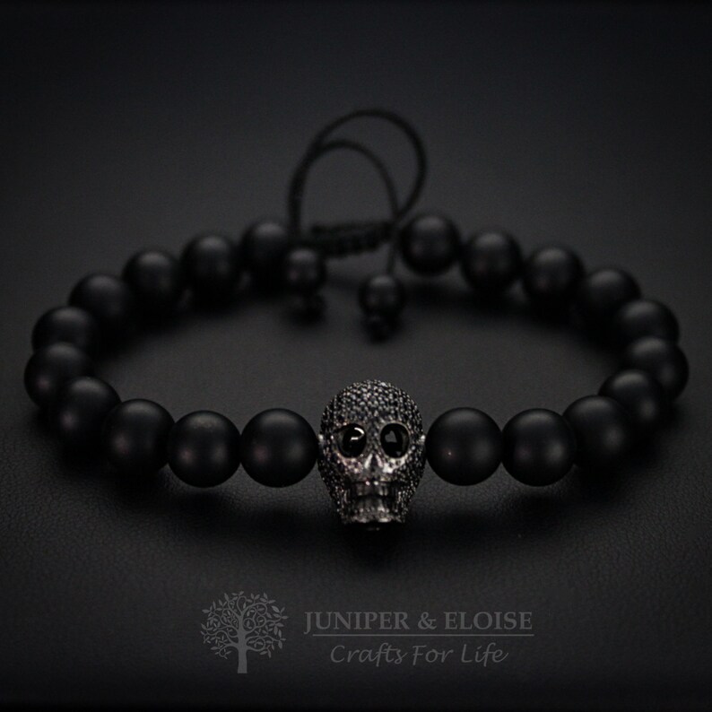 Mens Skull Jewelry Bracelet Ghost Skull Bracelet Gift Cool Etsy