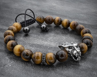 Mens Panther Bracelet Men's Jewelry, 925 Silver Panther, Artisan Jewelry For Men, Women, Unisex Bracelet
