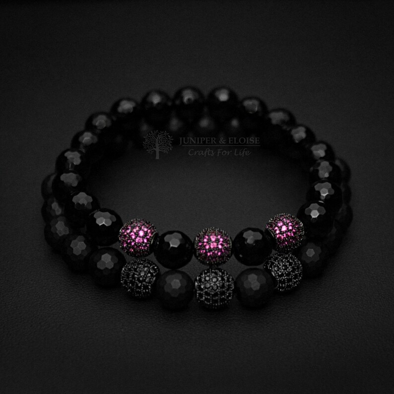 Top Christmas Gifts Black Friday Couples Bracelets Fuchsia Etsy