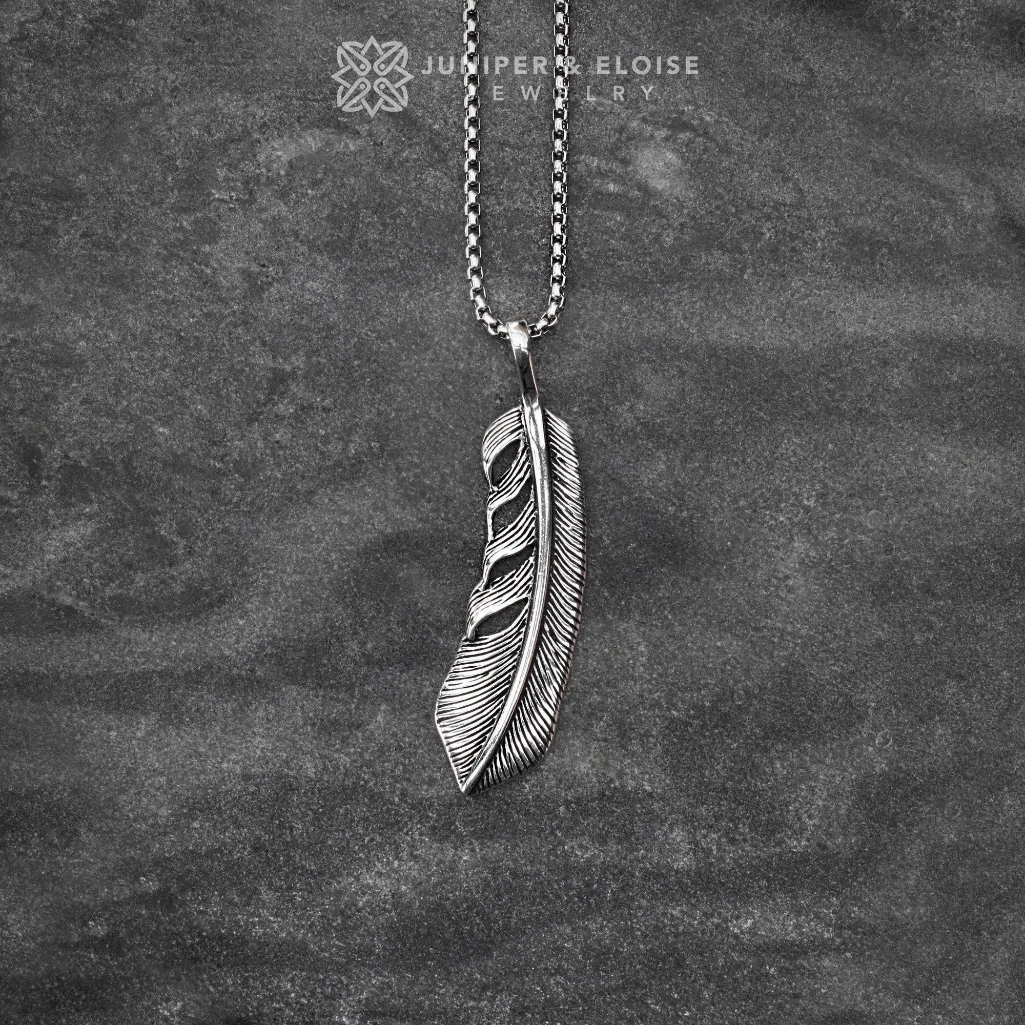 Feather Pendant - Silver Jewellery – Daylord