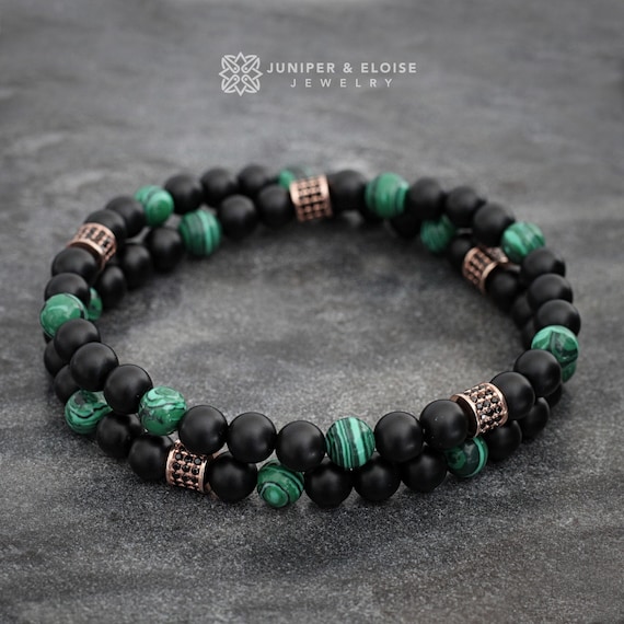 Men's bead bracelets onyx sale