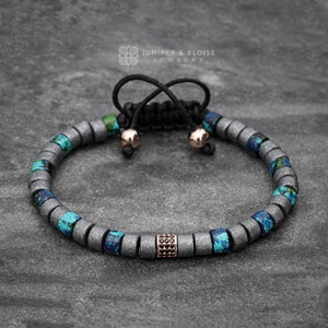 Men's Bracelet, Women's Jewelry, Armband, Ceramic Beaded Bracelet, Mykonos Beads, Artisan Bracelet Gifts For Him