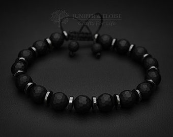 Men's Hematite Adjustable Bracelet Jewelry For Men and Women Unisex Bracelet, náramok, Armband Gifts For Him