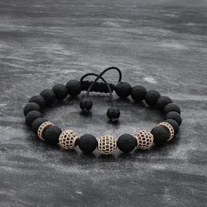 Mens Bracelet, Matte, Womens Jewelry, Black Bracelet, Armband, Zircon Bracelet, Disco Ball Bracelet, Luxury Gear