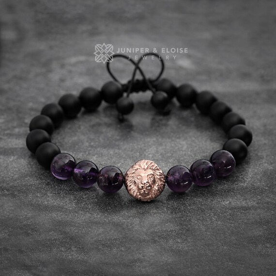 Mens cheap amethyst bracelet