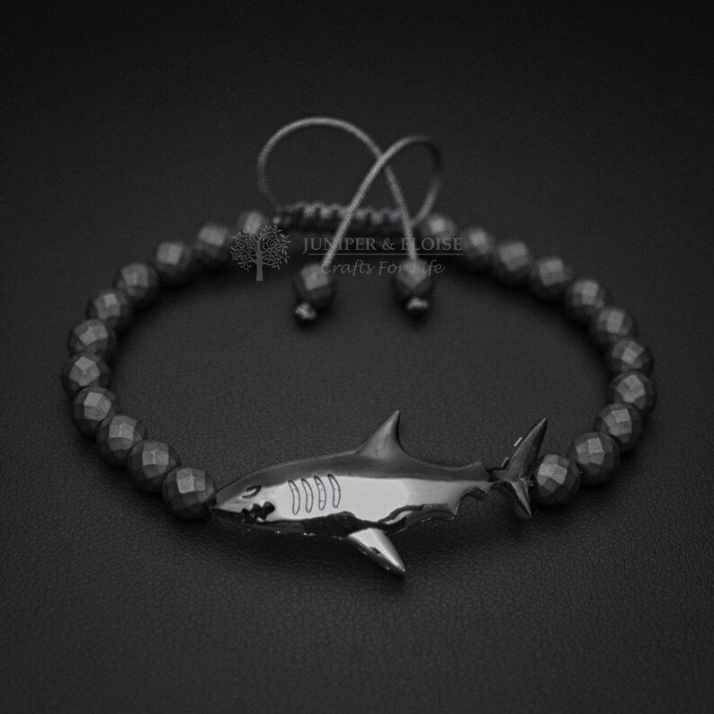 Shark Bracelet Mens Bracelet 925 Silver Shark Jewelry For