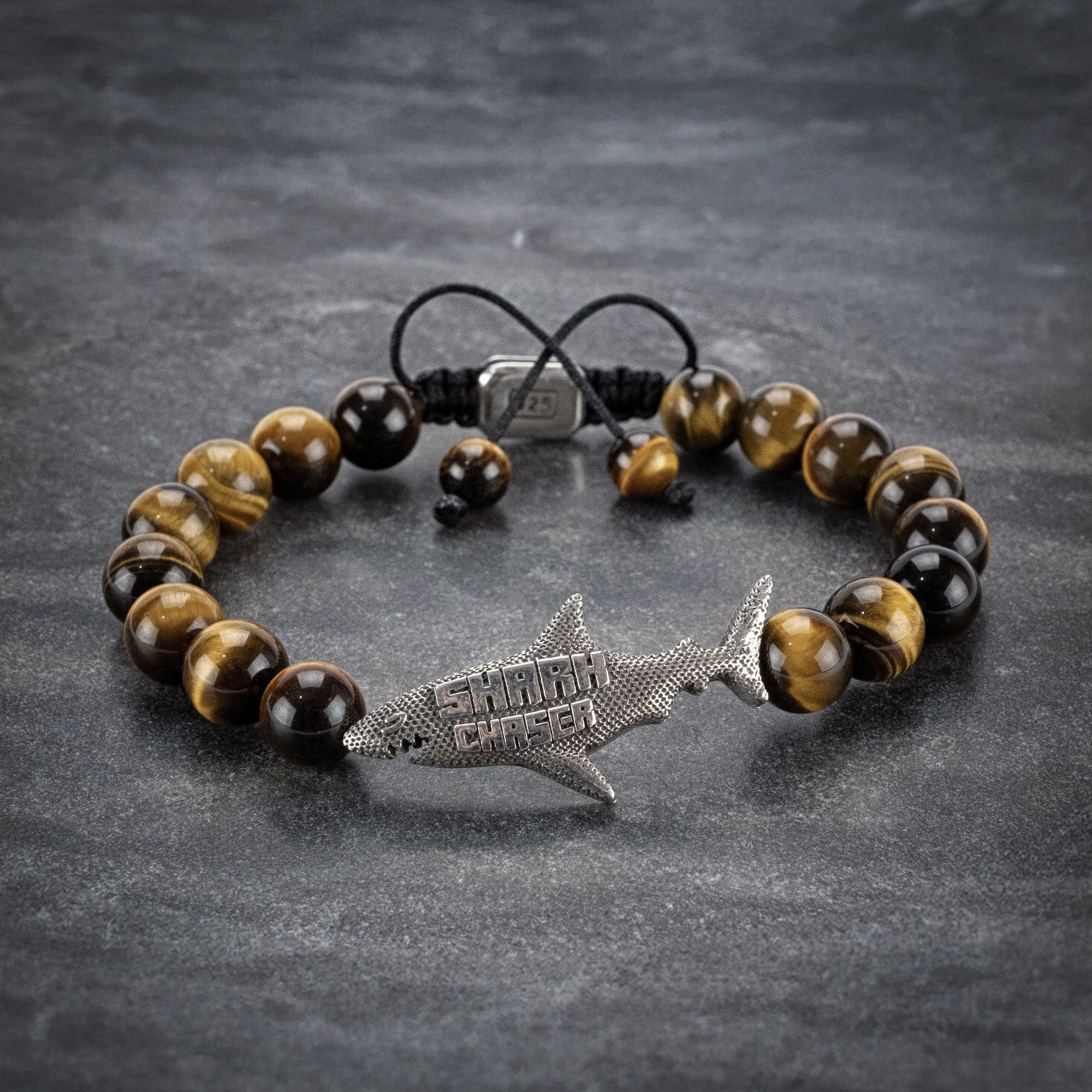 21st 30th 40th 50th 60th Birthday Bracelet For Men - Tiger Eye & Black Agate, Elastic Rope, Gift Boxed - View #7