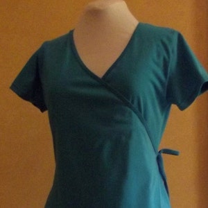 Very flattering wrap dress- made from Australian made combed cotton jersey & available in 18 colours!