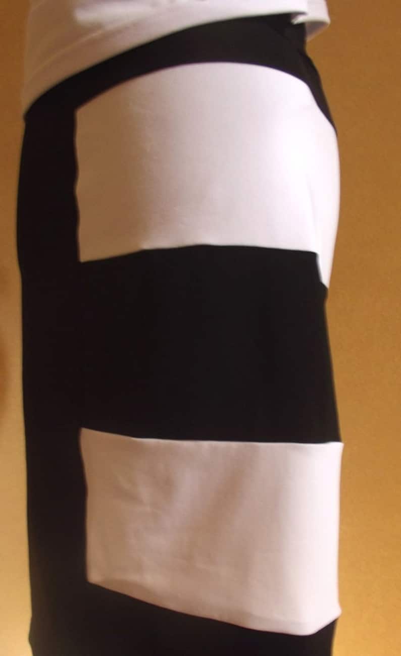 made from Australian made cottonspandex Stretchy straight monochrome skirt