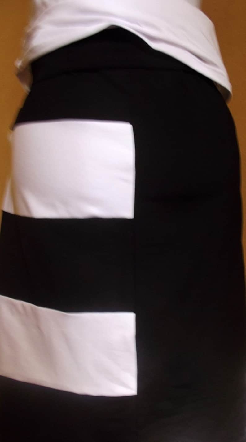 made from Australian made cottonspandex Stretchy straight monochrome skirt