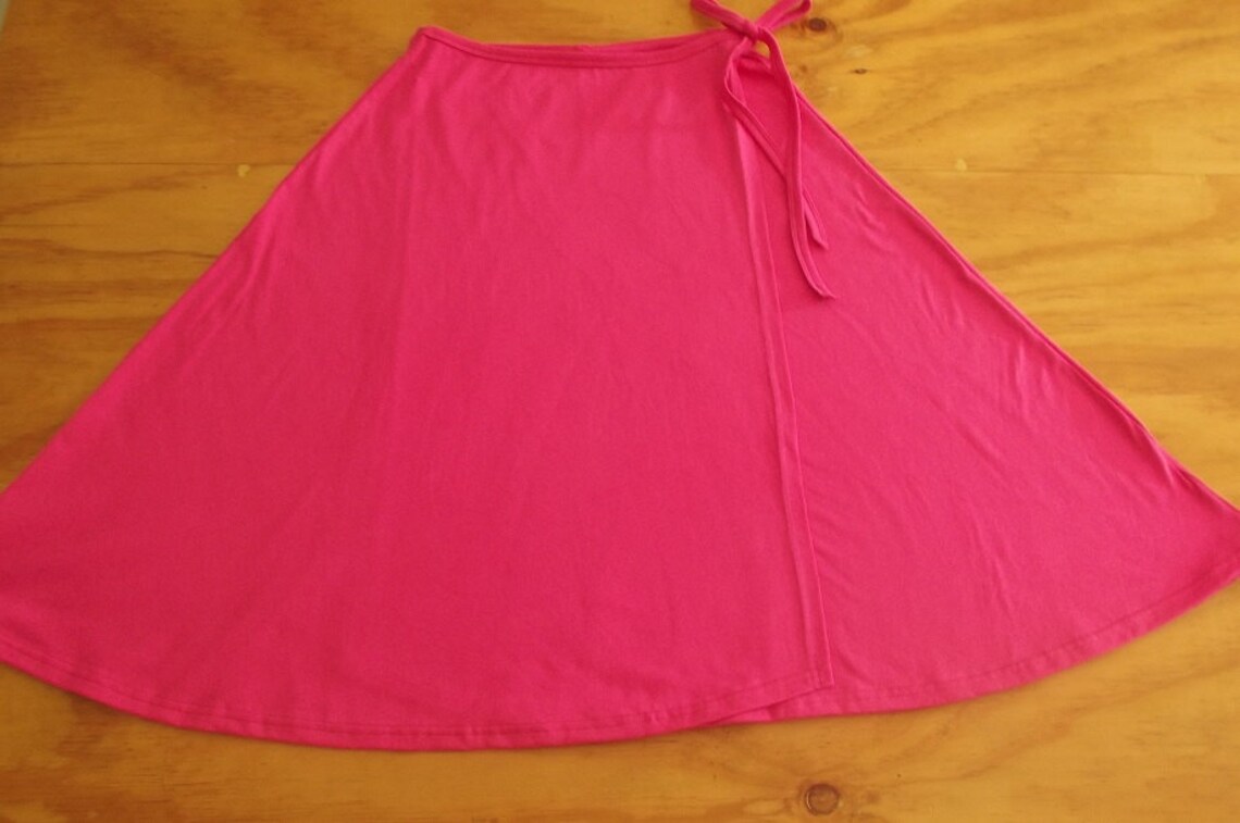 Flattering Cotton Jersey Wrap Skirt Available in 2 Lengths & 18 Colours