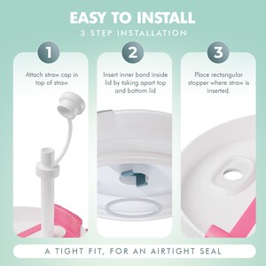 Silicone Spill Stopper For Stanley Cup v 1.0 and 2.0 40oz/30oz Straw Topper Accessories Made in USA image 2