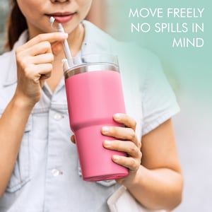 Silicone Spill Stopper For Stanley Cup v 1.0 and 2.0 40oz/30oz Straw Topper Accessories Made in USA image 6