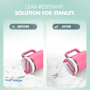 Silicone Spill Stopper For Stanley Cup v 1.0 and 2.0 40oz/30oz Straw Topper Accessories Made in USA image 5