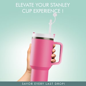 Silicone Spill Stopper For Stanley Cup v 1.0 and 2.0 40oz/30oz Straw Topper Accessories Made in USA image 7